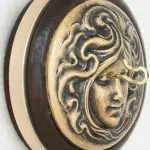 art nouveau lady two inch walnut whorl side view