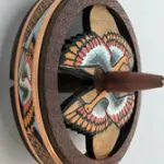 Birds of paradise walnut whorl Ringspindle side view