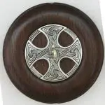 celtic cross II two inch walnut whorl front view