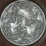 celtic horses III 2 3/4 inch ring close up