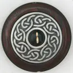 celtic pewter two inch walnut whorl front view