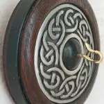 celtic pewter two inch walnut whorl side view