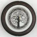 two inch celtic tree of life walnut whorl ringspindle front view