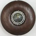 connemara marble two inch walnut whorl front view