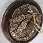 golden dragonfly two inch walnut whorl side view