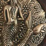 golden mermaid two inch walnut whorl close up view