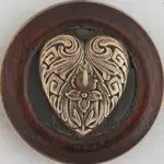 heart of gold two inch walnut whorl front view