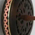 pierced copper flower ringspindle