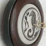 two inch seahorse walnut whorl ringspindle side view