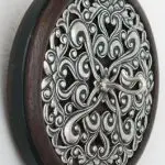 silver art nouveau filigree side view