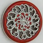 silver art nouveau filigree special edition through hook front view