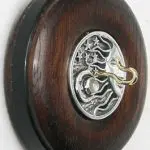 sun, moon & stars 2 inch walnut whorl side view