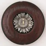 sunflower two inch walnut whorl front view