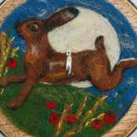 Hare at the full moon Ringspindle close up