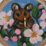 Mouse vintage Ringspindle close up