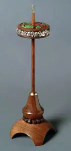 Walnut spindle stand