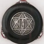 Star of David-Carnelian ebony whorl Ringspindle front view