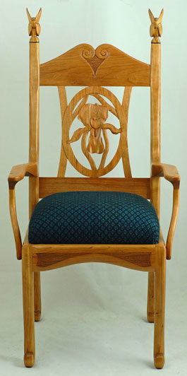 Butterfly and the irises spinning chair with low arms