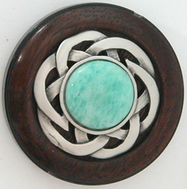 carat amazonite gem two inch ringspindle