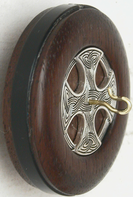 celtic cross II two inch walnut whorl side view