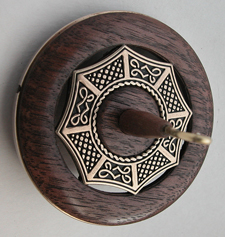 celtic inset antiqued gold inset