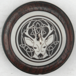 celtic stag two inch walnut whorl front view