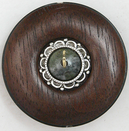 connemara marble two inch walnut whorl front view