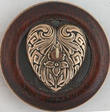 heart of gold two inch walnut whorl front view