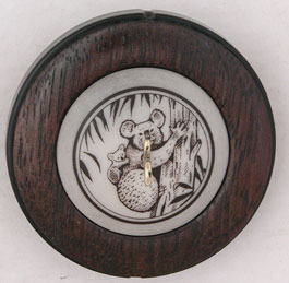 koalas two inch walnut whorl front view