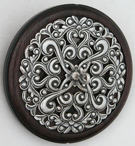 silver art nouveau filigree side view