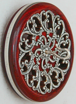 silver art nouveau filigree special edition through hook side view