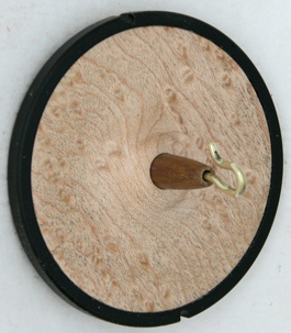 solid birds eye maple black finish ring