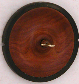 solid lignum vitae bronze ring with black finish two inch whorl