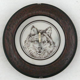 two inch wolf walnut whorl rinspindle front view