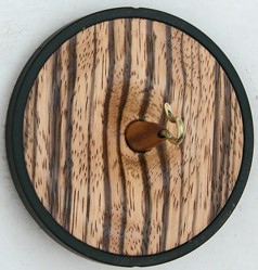 solid zebra wood with black finish ring 3 inch ringspindle