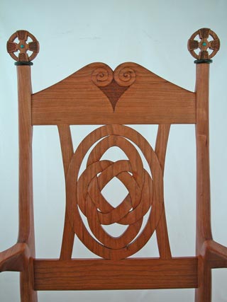 Celtic cross spinning chair top half