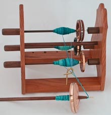 Plying directly from your 2 inch micro Golding Ringspindles