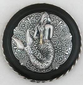 Silver mermaid Ringspindle front view