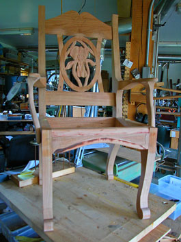 Low arm Iris & Butterfly Chair in progress